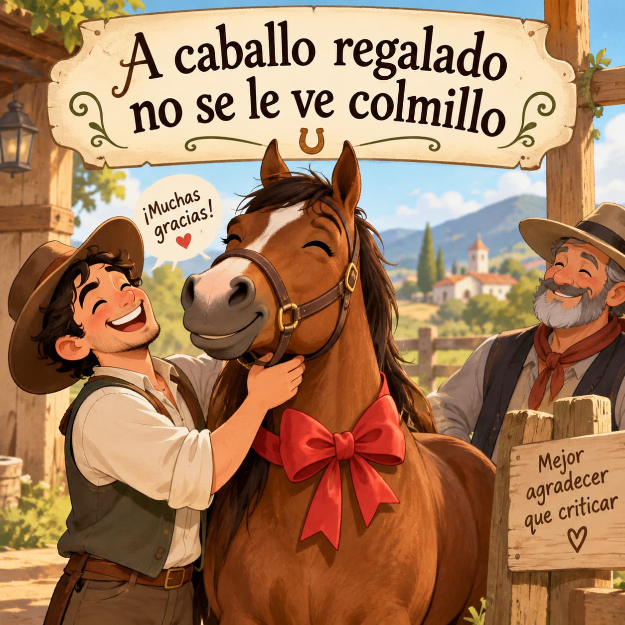 A caballo regalado no se le ve colmillo