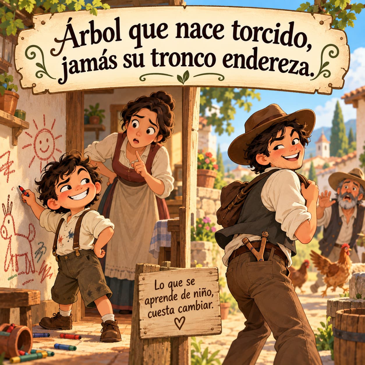 Árbol que nace torcido, jamás su tronco endereza